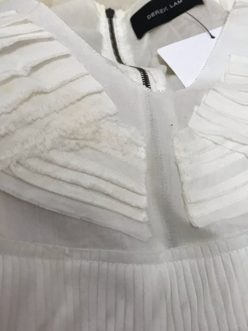 DEREK LAM Pleated Mini Dress 1080 - Picture 5 of 7